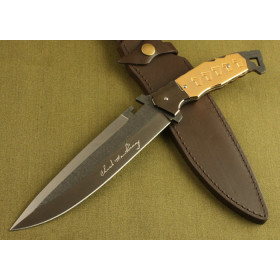 Corrugated Steel Survival Knife Camping Knives with Metal Handle UDTEK01337